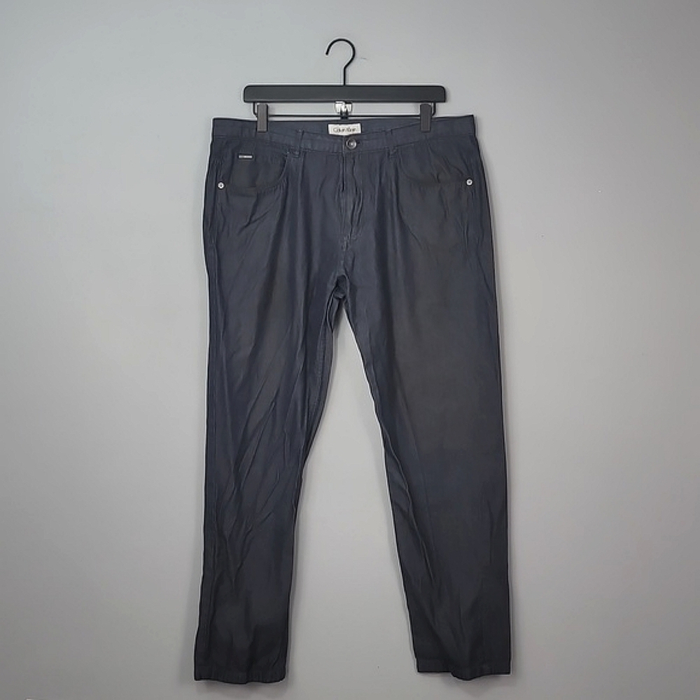 Calvin Klein Men's Black Cotton Pants